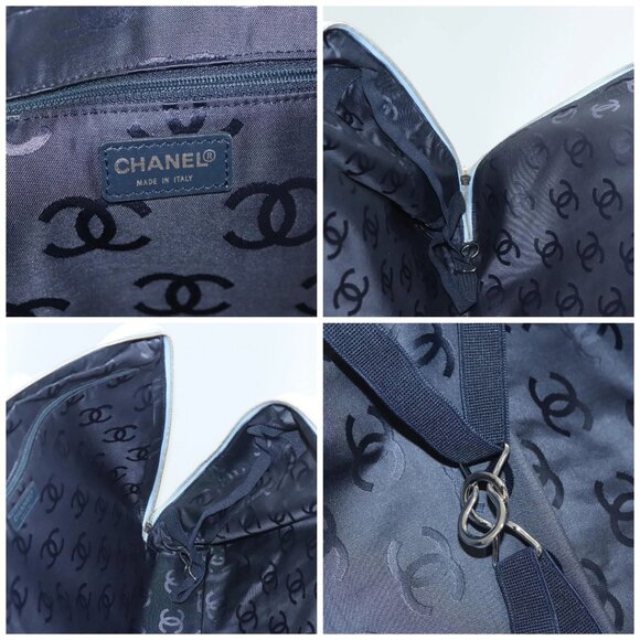 CHANEL Hand Bag Denim Light Blue Silver CC Auth - Picture 13 of 15